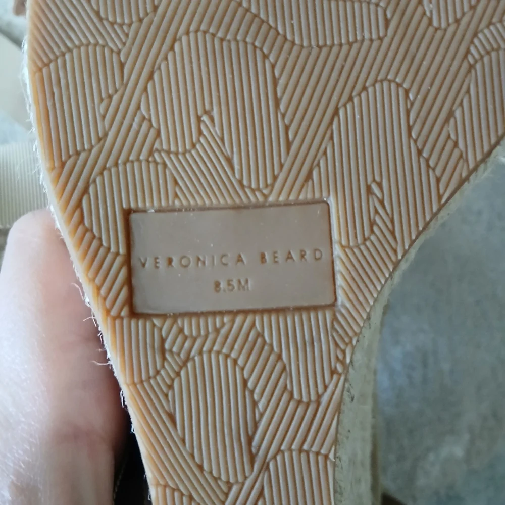 Veronica Beard Beige Lace-Up Espadrilles‎